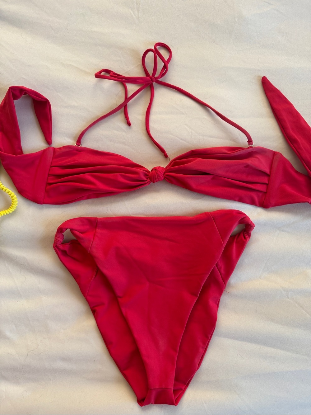 Skatie Red Stretch Swim Set size small